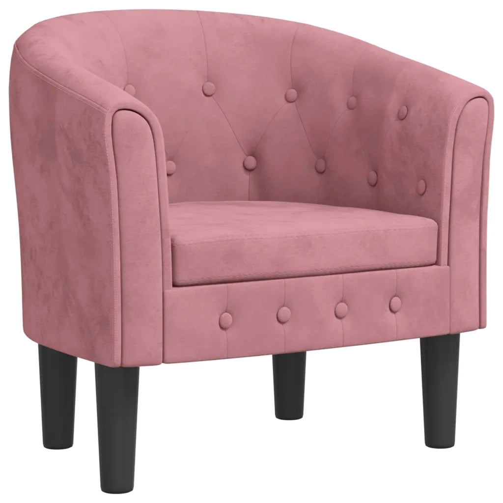 Poltrona Cabriolet Rosa in Velluto 356474