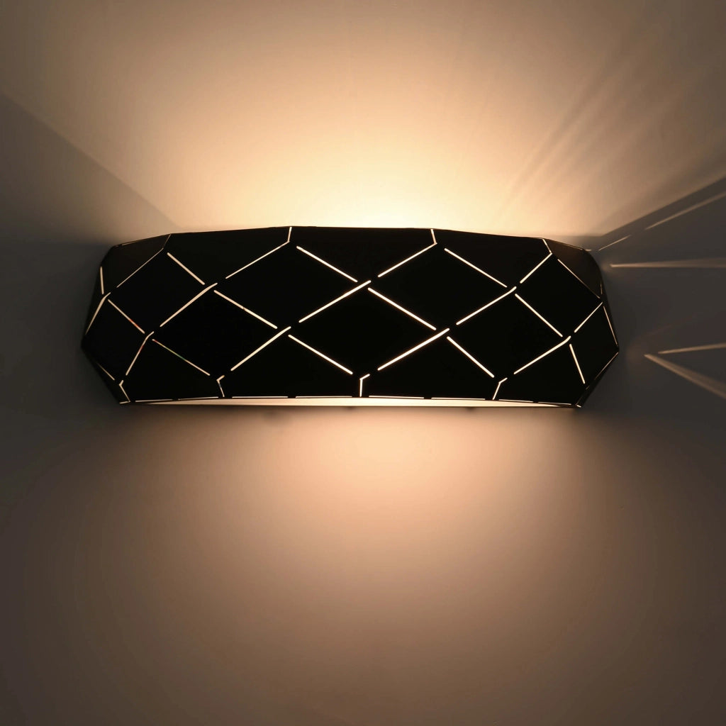 Applique Reus nera 1xE27 metallo glamour Light Prestige
