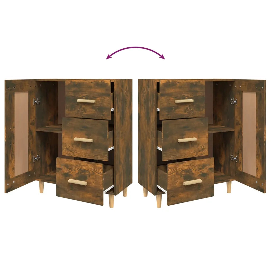 Credenza-Buffet-Armadio da cucina Rovere Fumo 69,5x34x90 cm in Legno Multistrato 326482