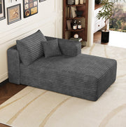 DIVANO ANGOLARE DESTRO Modulare in tessuto Dark Grey