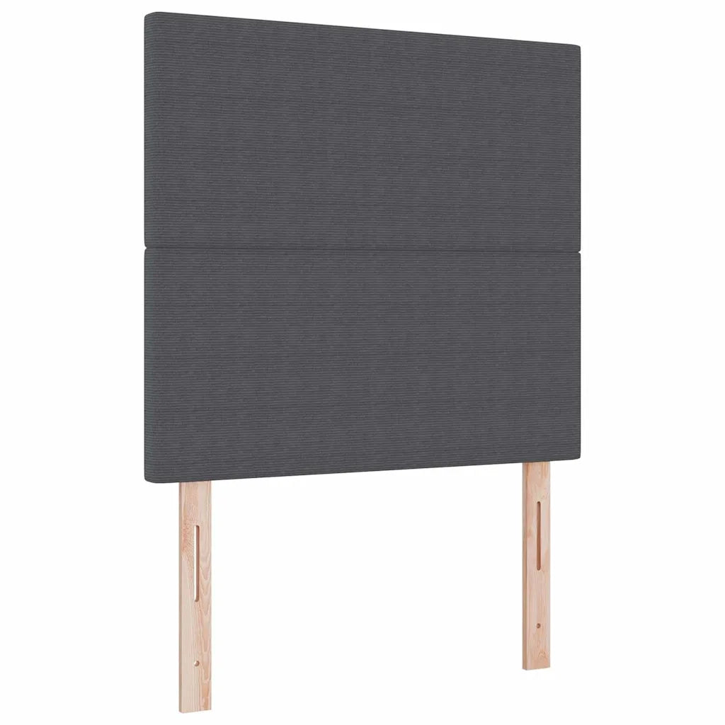 Testiera Grigio scuro 80 cm Tessuto in Cords 3337713