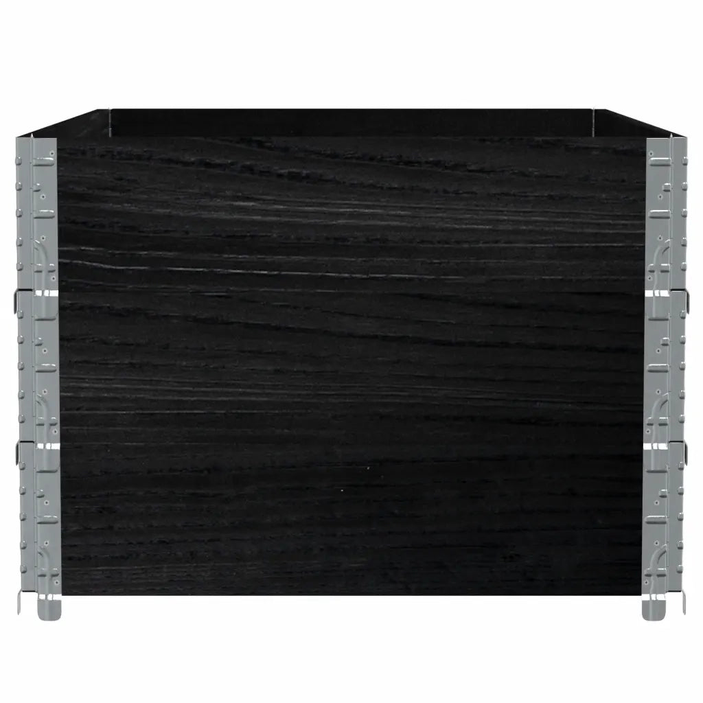 Fioriera da Giardino Nera 120x80 cm Legno Massello di Pino 3295424