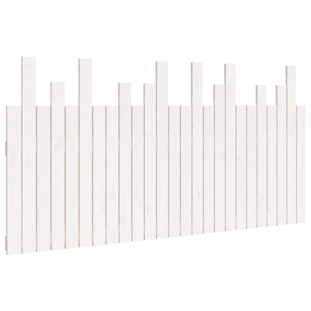 Testiera da Parete-Testiera a Muro-Testata Decorativa Bianca 159,5x3x80 cm Legno Massello di Pino
