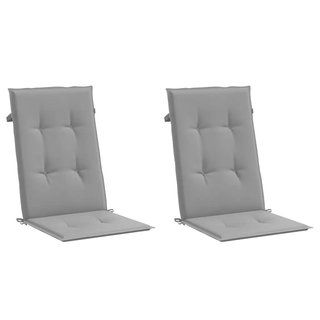 2 pz Cuscini per Sedie da Giardino Grigi 120x50x3 cm  cod mxl 68323