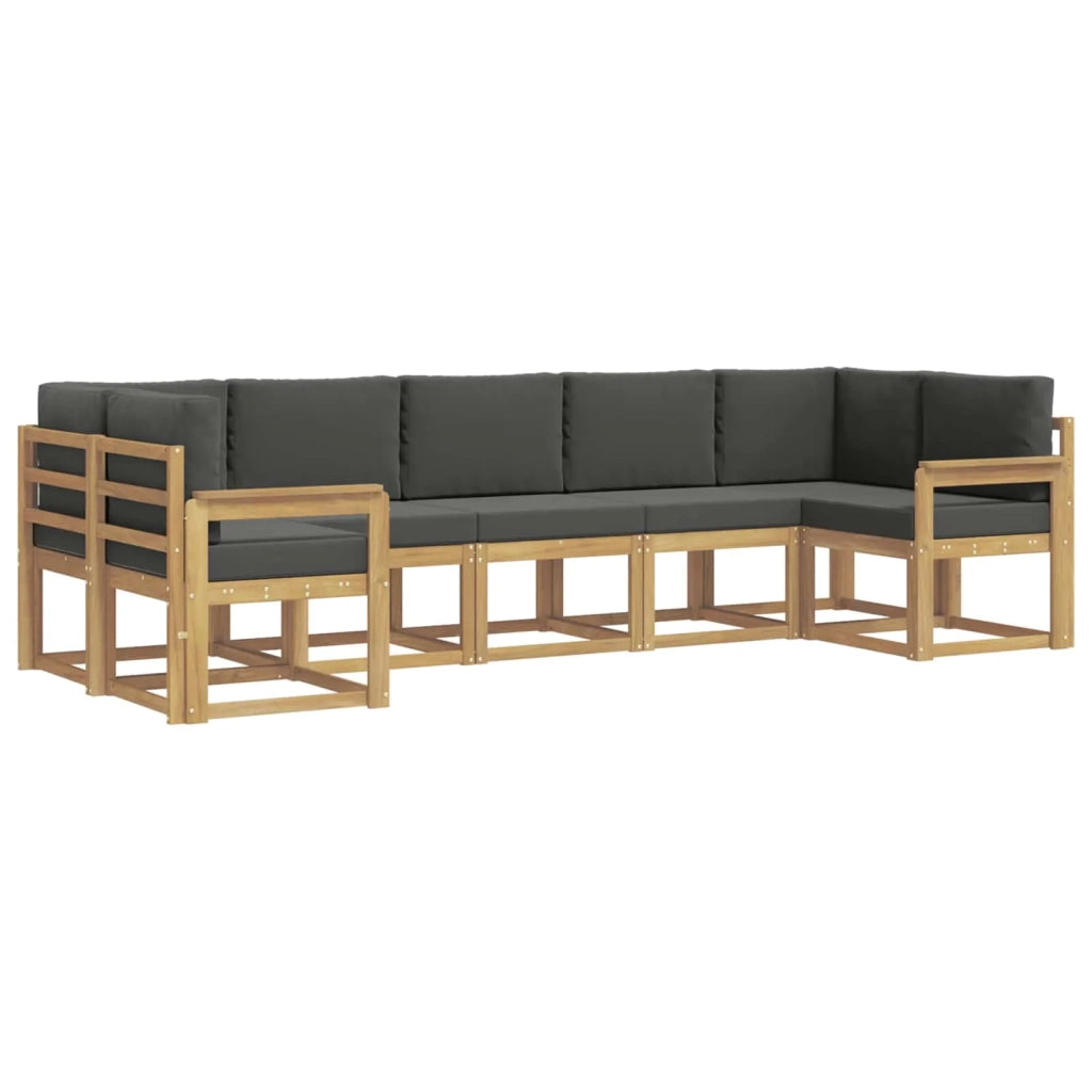 Set di divani da esterno con cuscino 7 pcs Bianco e Antracite 3388146