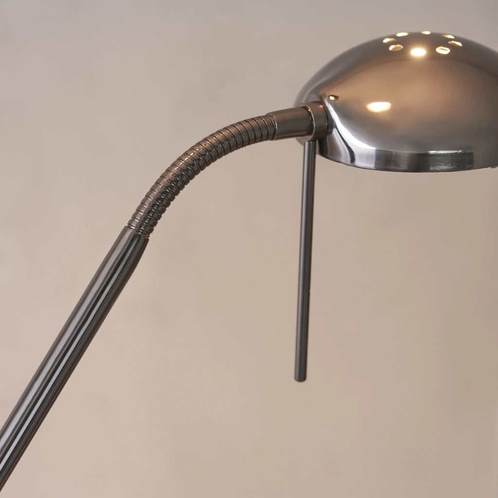 Lampada da terra Rome Endon nero cromo doppia dimmer