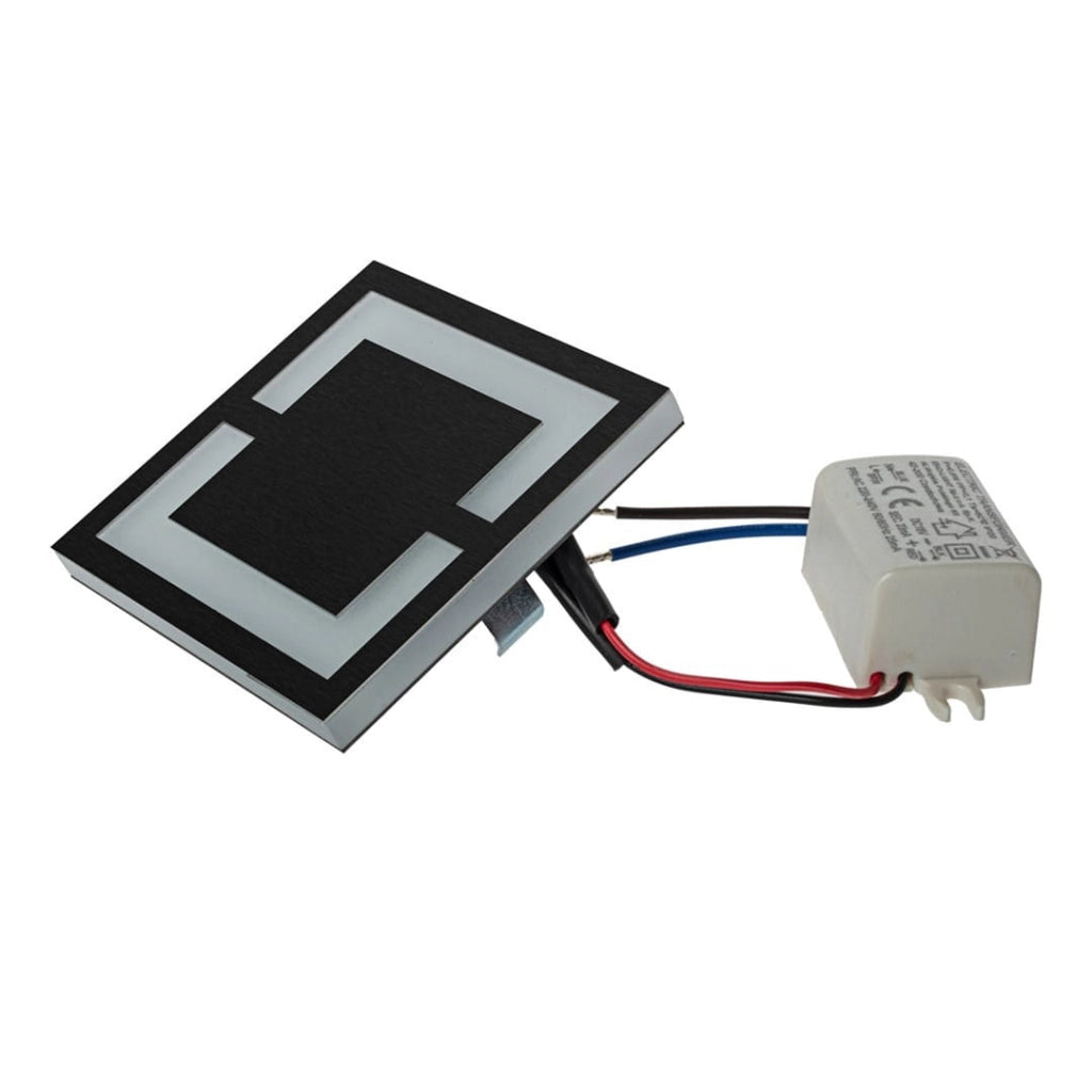 Lampada da scala LED 0,6W 3000K Quadro Eko-Light nero/bianco