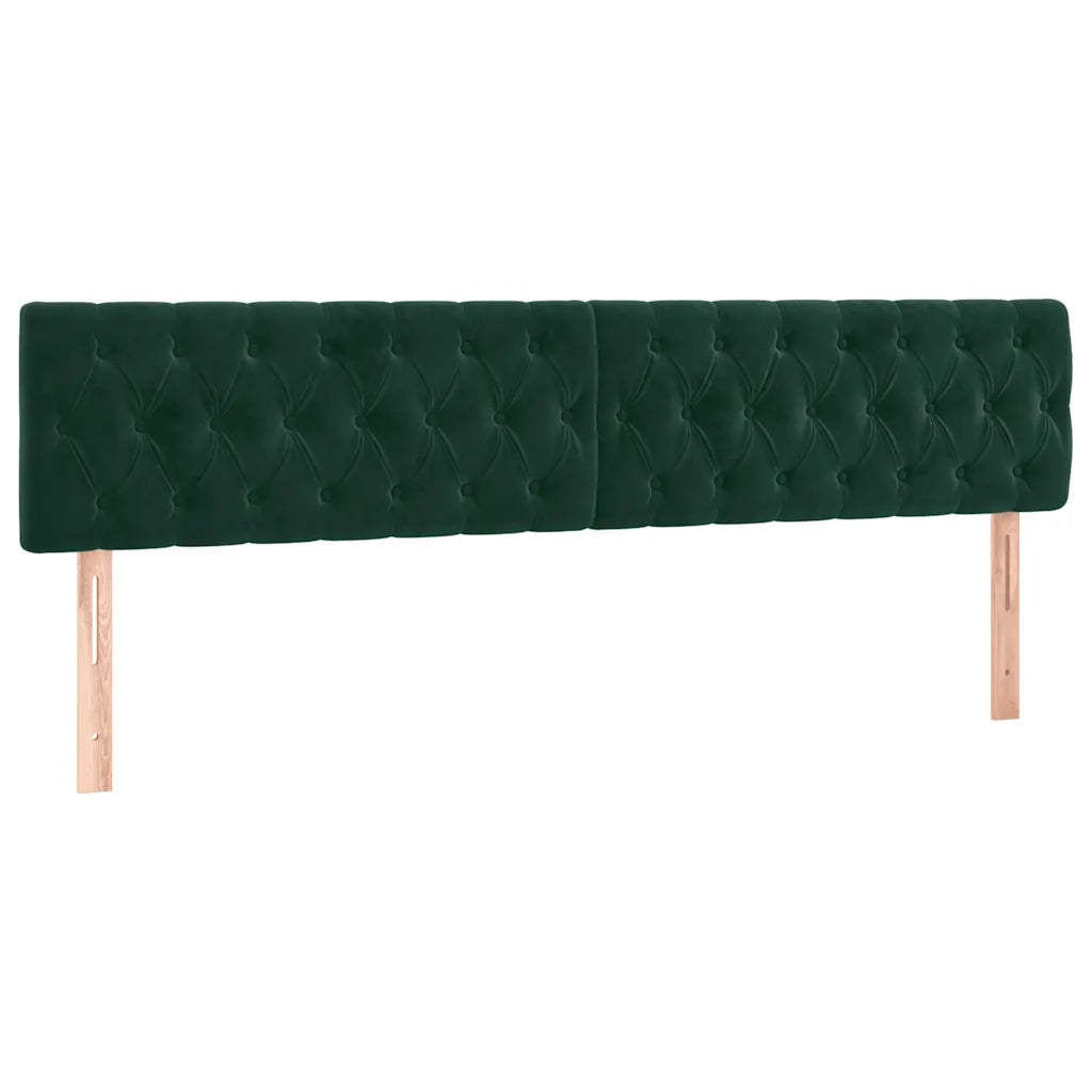 Testiera a LED Verde Scuro 200x7x78/88 cm in Velluto 3122017
