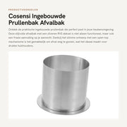 Inboulo scarico RVS 304 - Coperchio - Inbusscarichi - Scarico - Accessorio cucina - Progettazione spaziale risparmiatrice - Coperchio scarico
