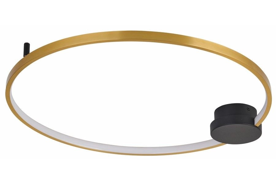 Plafoniera anello LED 24W oro/nero 60cm Condida Reality