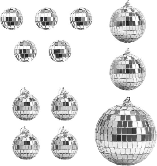 Specchio decorativo per festa - 12 pezzi - Argento