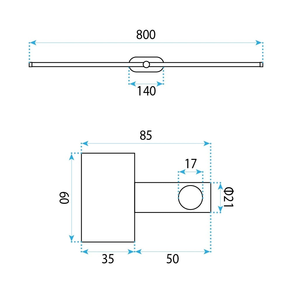 Applique Da Bagno Led APP1891-1W 80 Cm Gold