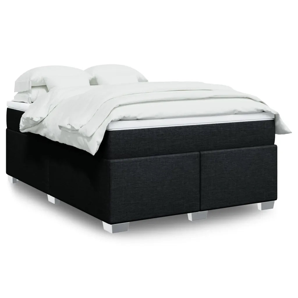 Giroletto a Molle con Materasso Nero 140x190 cm in Tessuto 3285132