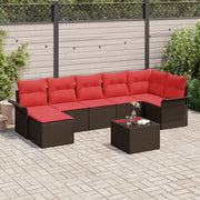 Set Divano da Giardino 8 pcs Marrone polyrattan 3354133