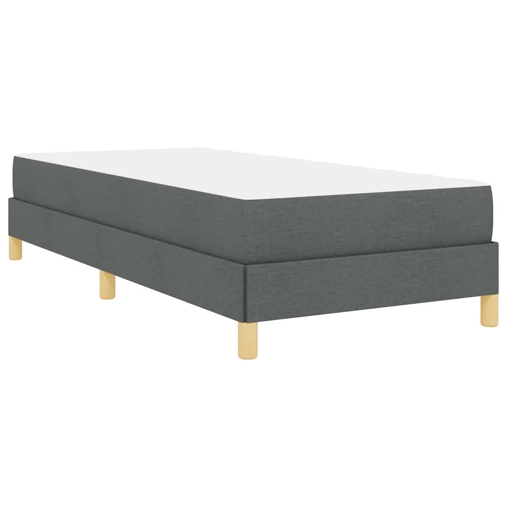 Letto a molle con materasso-Struttura Letto con Materasso Grigio scuro 100 x 200 cm Tessuto 759218
