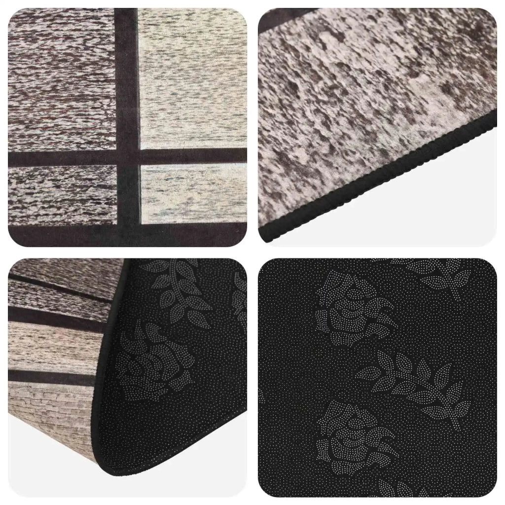 Runner Tappeto LESAKA Marrone 100 x 100 cm Velluto diamante 42045279