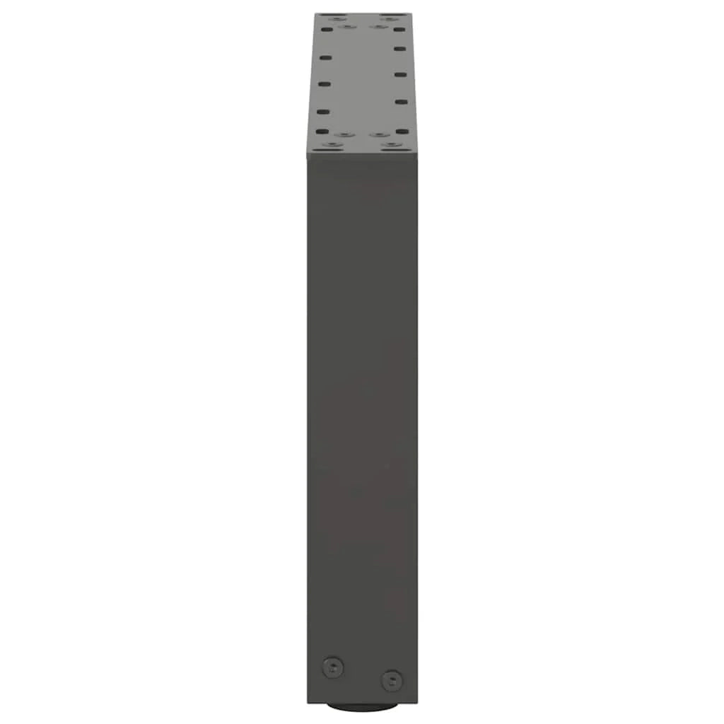 Set di 2 gambe per tavolino da caffè dal design moderno a forma di U 50 x 30 cm con livelli regolabili in acciaio antracite 02_0057378