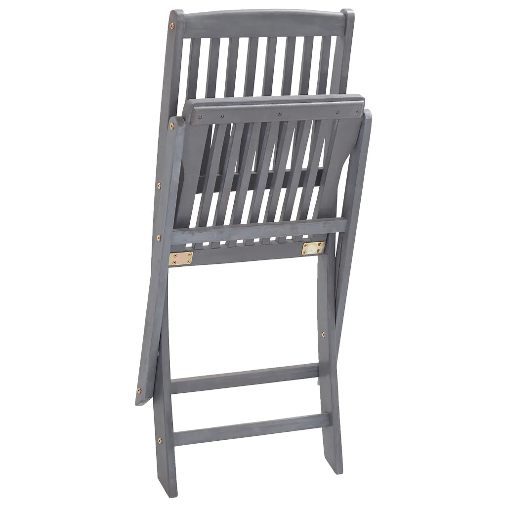 Sedie da Giardino Pieghevoli 4pz con Cuscini in Massello Acacia 3064579