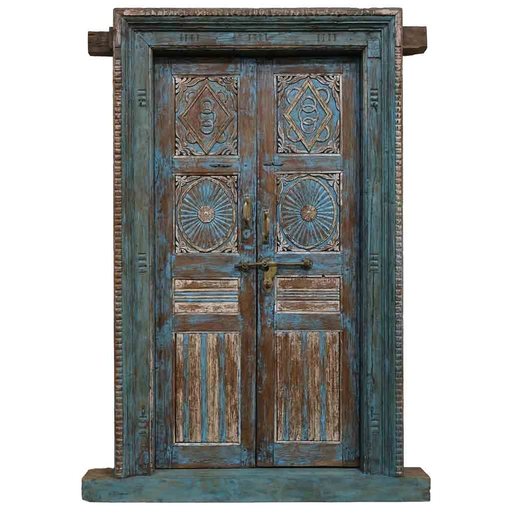 Porta in legno marrone 127x19x213h cm