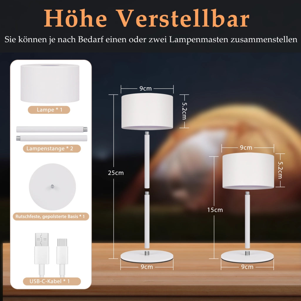 ZMH Lampada da tavolo set 2 pezzi touch dimmerabile 3 temperature colore per camera letto soggiorno