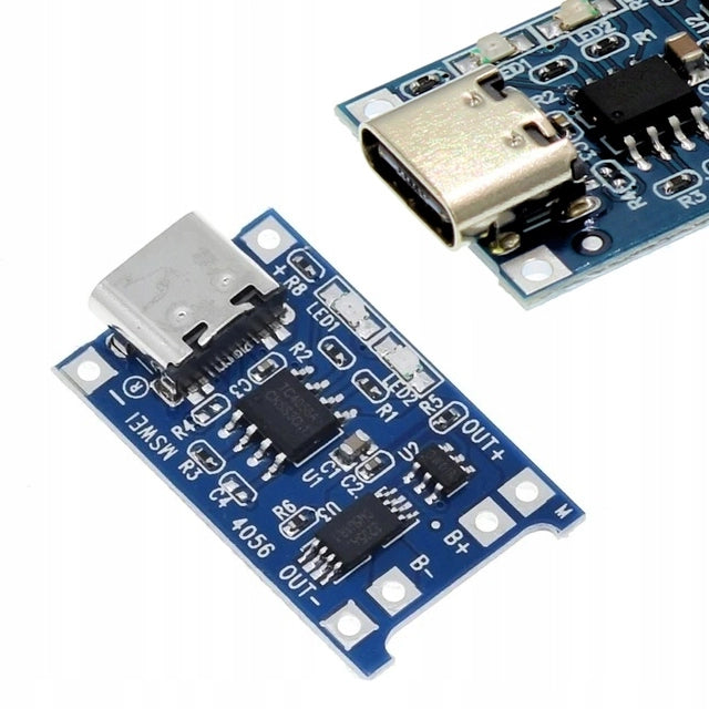 Caricabatterie LI-ION USB Tipo C 5V 1A – Protezione Scarica | Precisione 1,5% | Dimensioni Compatte 28x17mm