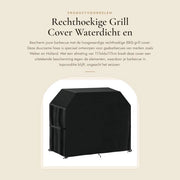 Copri grill acqua resistente - Dimensioni 117x66x117cm - Tessuto oxford resistente alle intemperie - Protezione contro la sporcizia e la umidità - Copri barbecue resistente all'UV