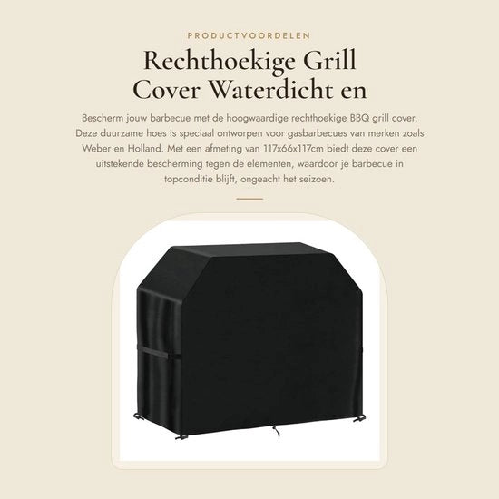Copri grill acqua resistente - Dimensioni 117x66x117cm - Tessuto oxford resistente alle intemperie - Protezione contro la sporcizia e la umidità - Copri barbecue resistente all'UV