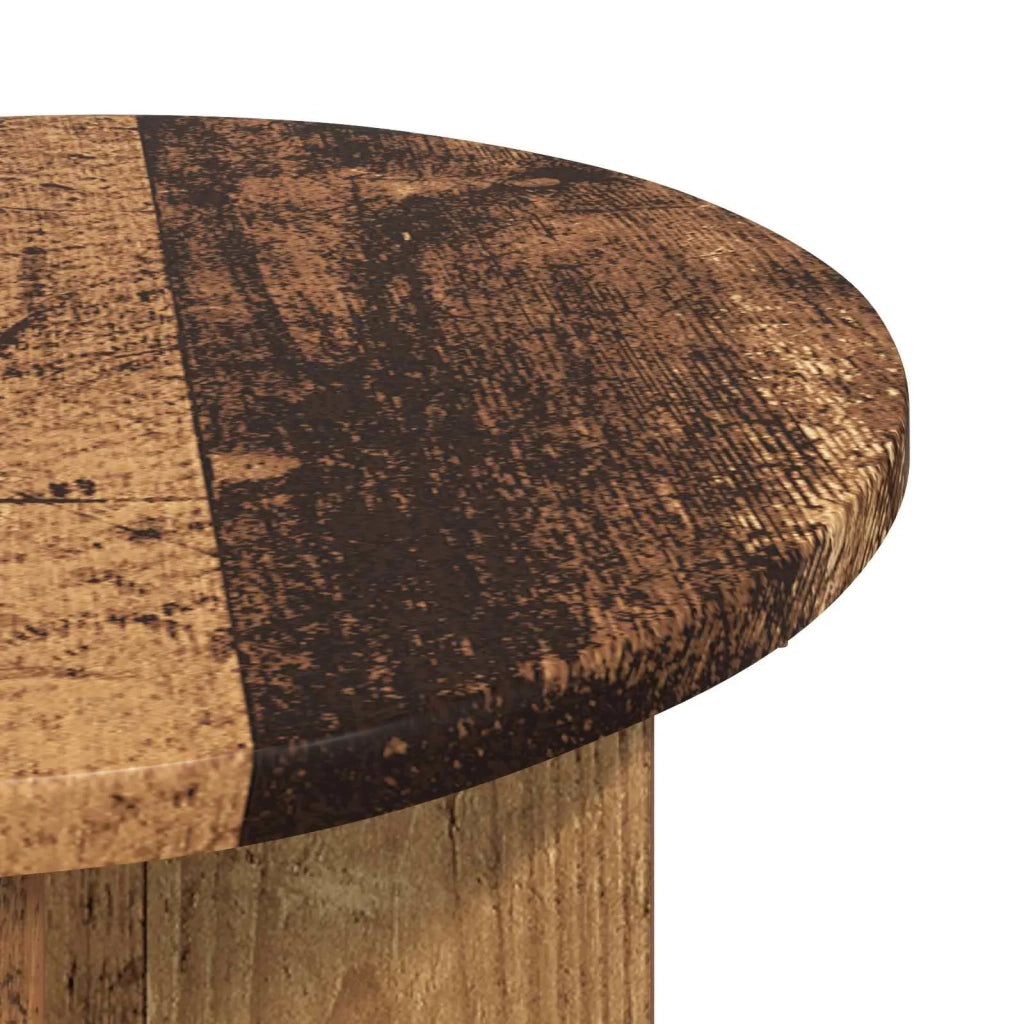 Tavolo laterale 2 pcs Legno antico Ø 39 x 38 cm 8001094