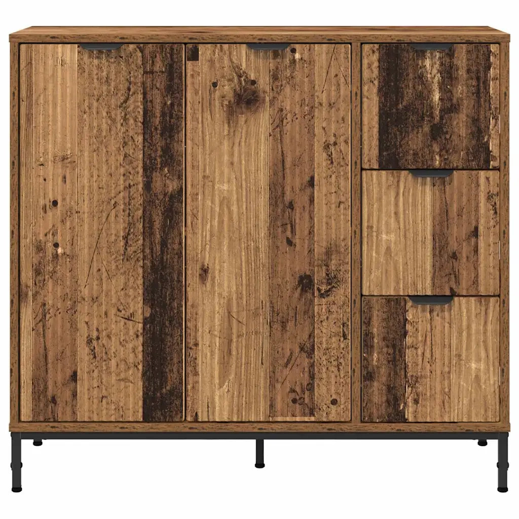 Credenza | Madia | Buffet da pranzo | Armadio da pranzo Legno vecchio 89,5 x 33 x 82 cm Legno multistrato