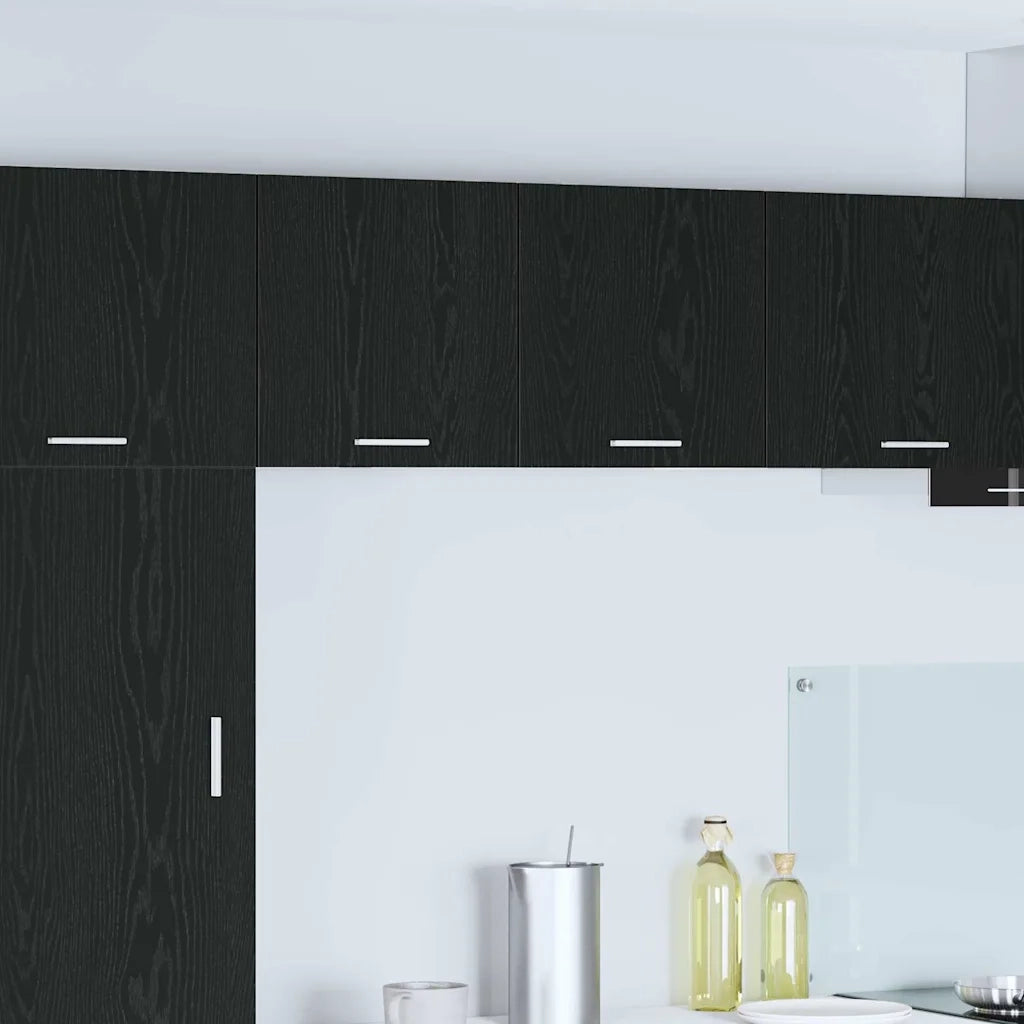 Armadio pensile con porta Rovere Nero e Bianco 40 x 31 x 40 cm 884132