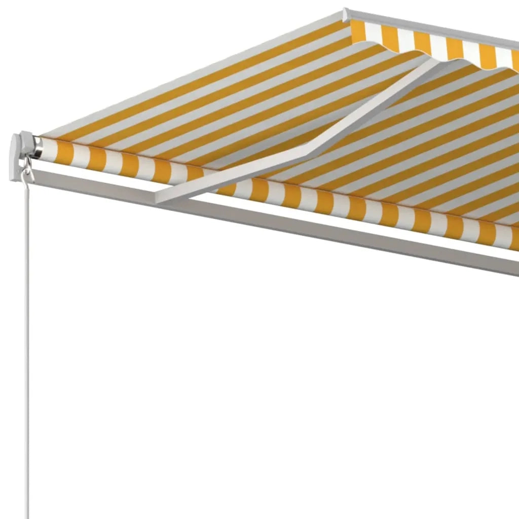 Tenda da Sole | Tenda parasole Retrattile Manuale 400x350 cm Gialla e Bianca