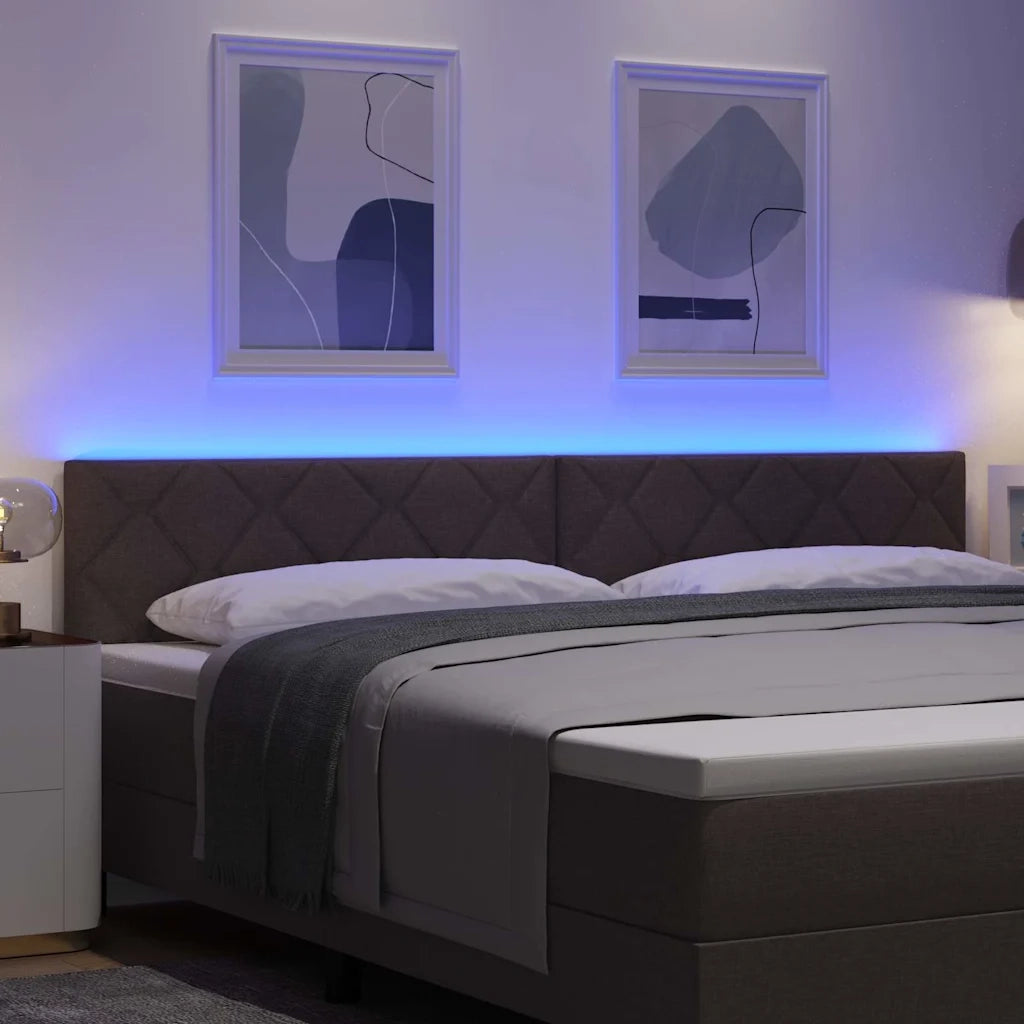 Testiera | Testata LED Marrone 200 cm Tessuto