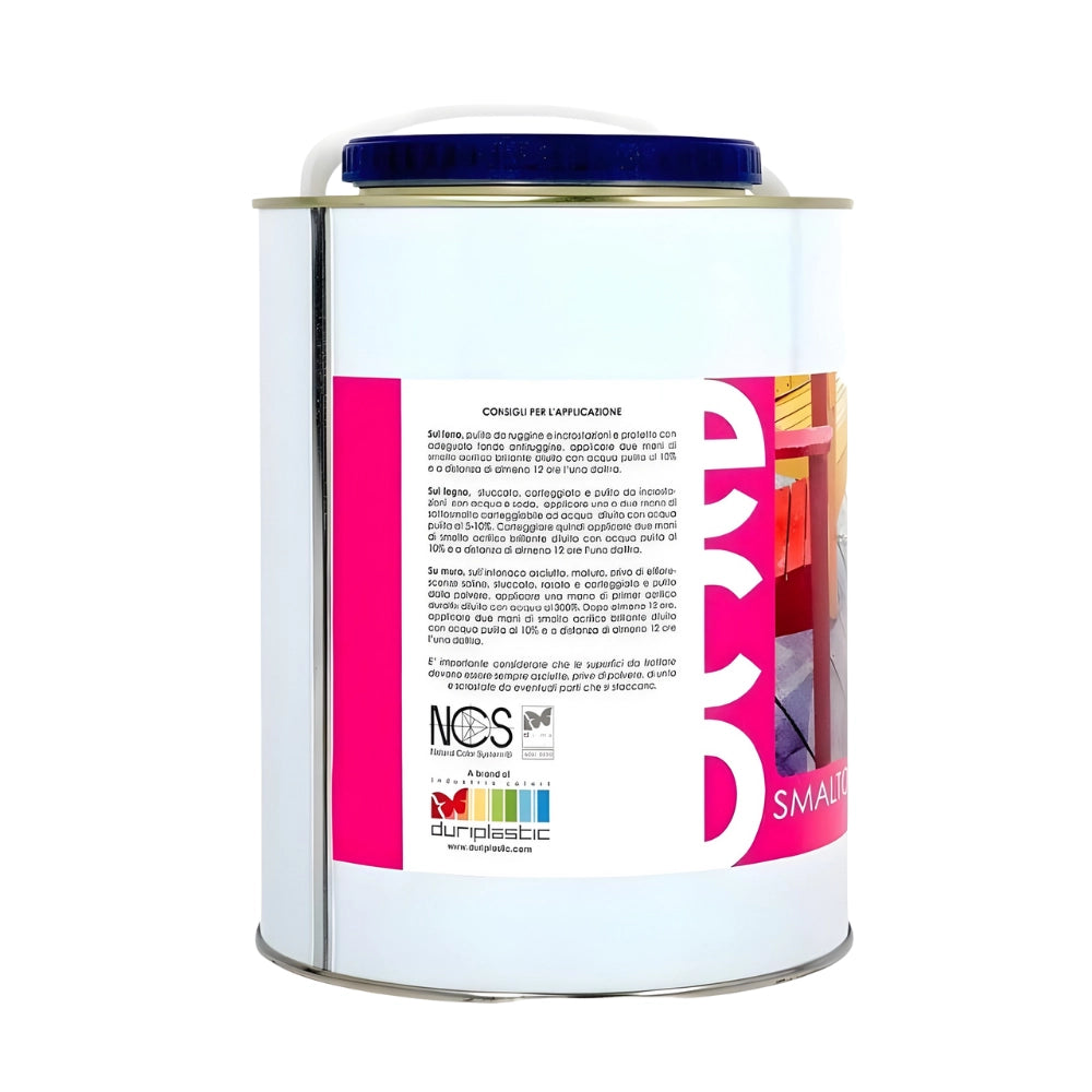 Ecolux smalto satinato acrilico ecologico per legno e metallo *** formato 2.5 lt, colore- rosso ossido, confezione 1