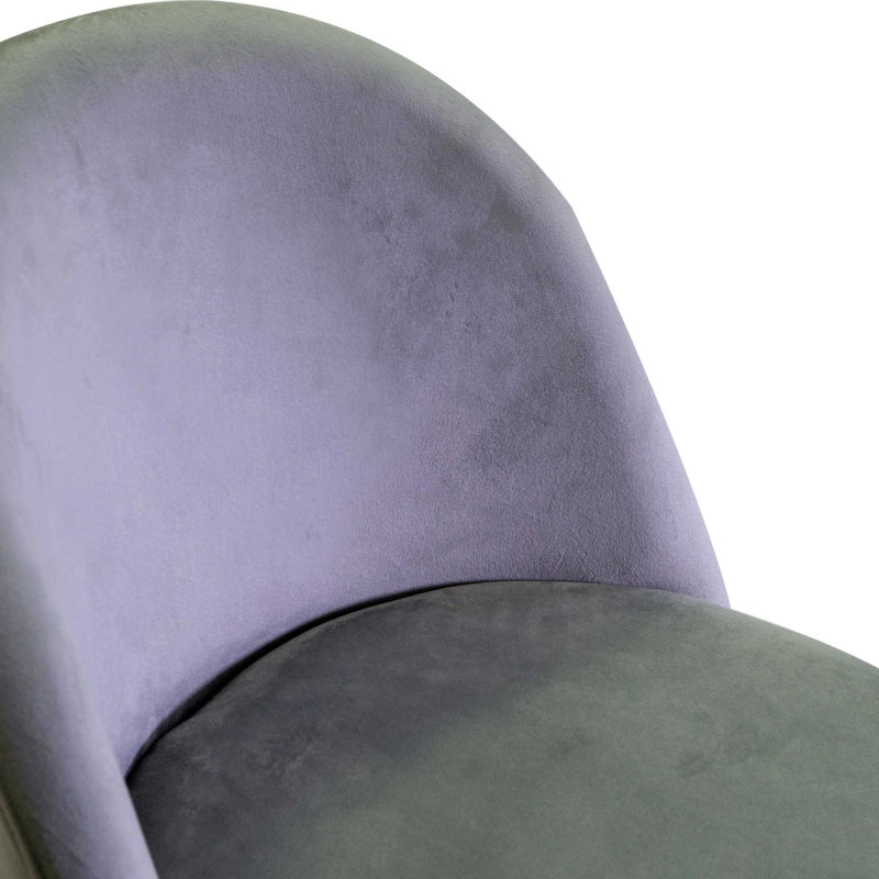 Sedia velluto Sammi grigio struttura oro cm 50x57h47/77,5