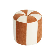 Pouf per bambini in tessuto ciniglia, terracotta