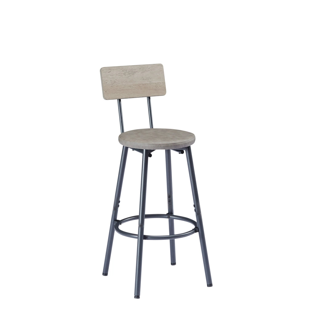 Set tavolo bar industriale con 3 sgabelli imbottiti
