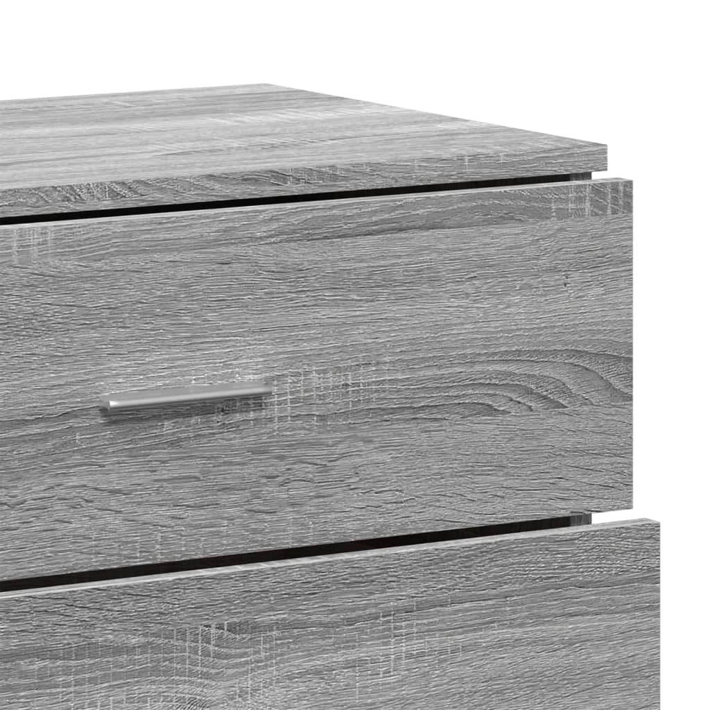 Buffet credenza cassettiera armadio mobile contenitore organizer per cucina soggiorno salotti 3 pezzi legno ingegnerizzato Sonoma grigio 02_0037179