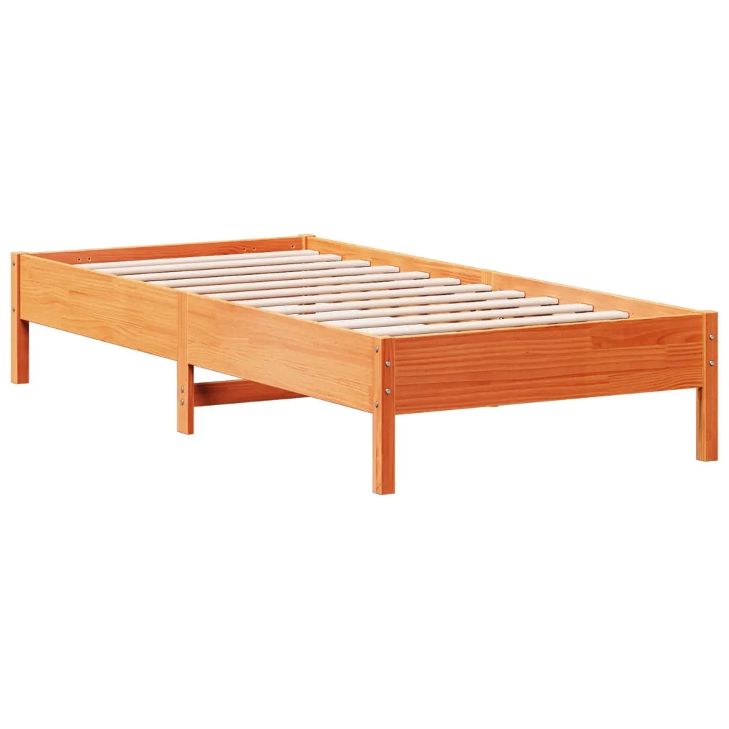 Letto senza Materasso-Struttura Letto Marrone Cera 90x200 cm Legno di Pino 645999