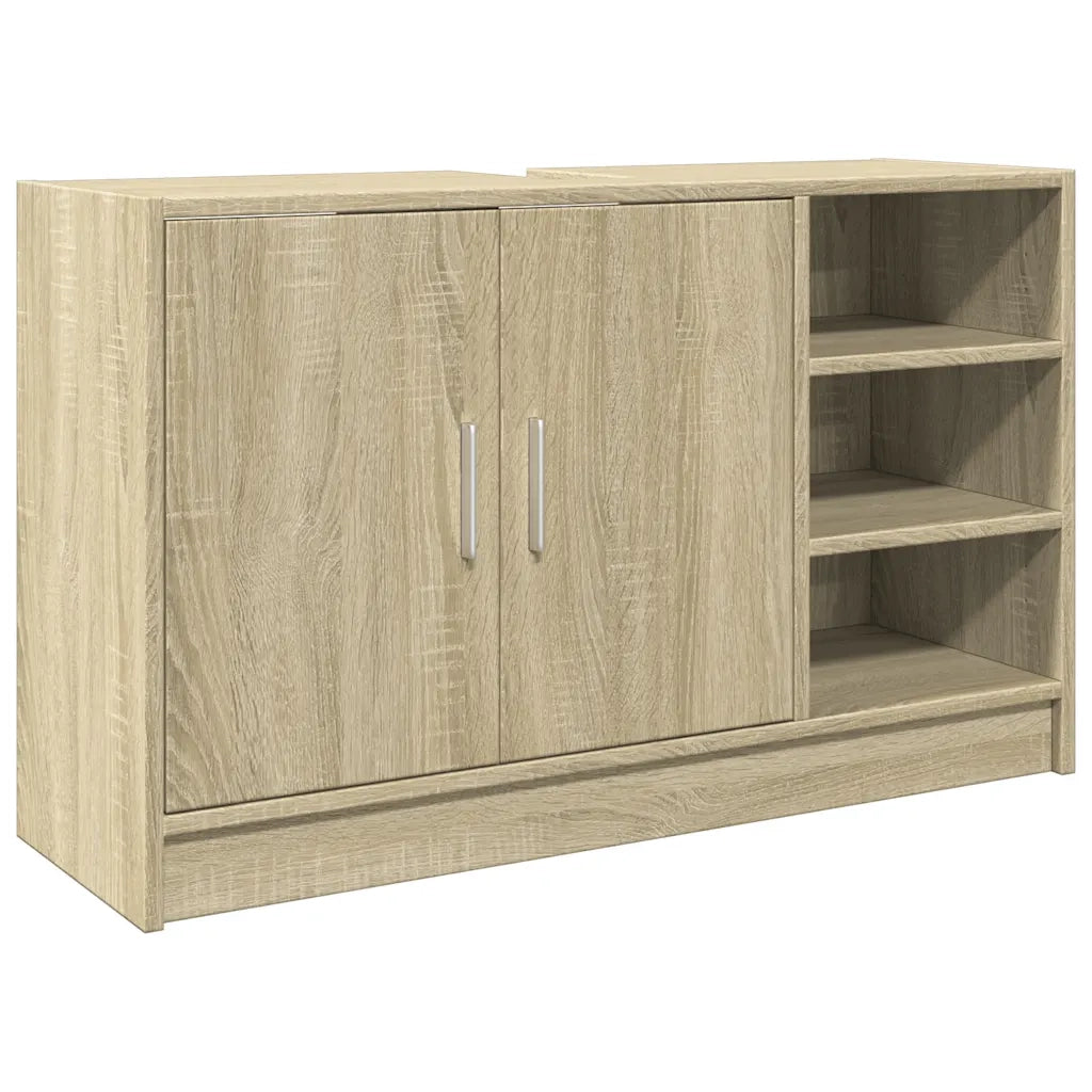 Mobile Lavabo-Armadietto da bagno Rovere Sonoma 90x29x55 cm in Truciolare