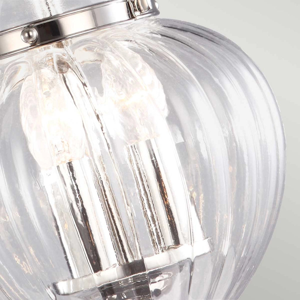 Lampada a sospensione Finsbury Park nichel 3xE14 Elstead