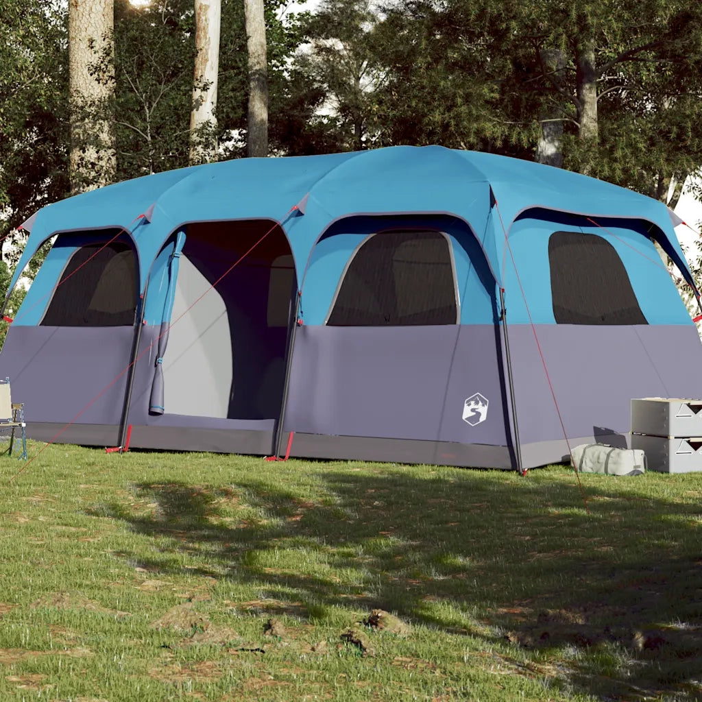 Tenda Familiare Cabina per 10 Persone-Tenda da campeggio Blu Impermeabile