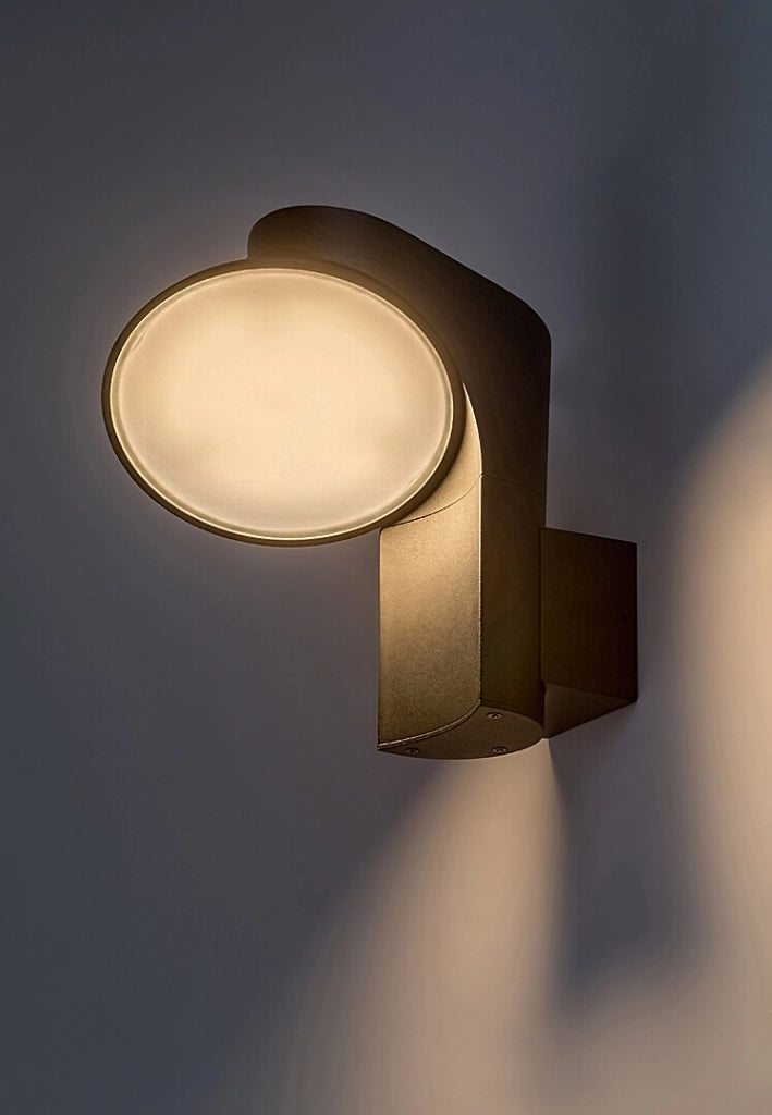 Applique esterna nera orientabile LED 12W 3000K IP54