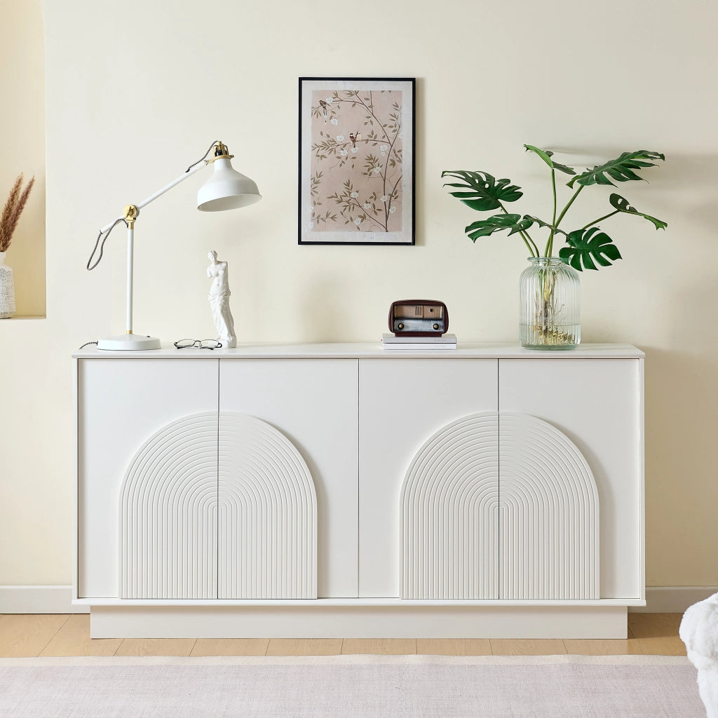 SIDEBOARD 160x38x80 cm Bianco MDF a 4 ante
