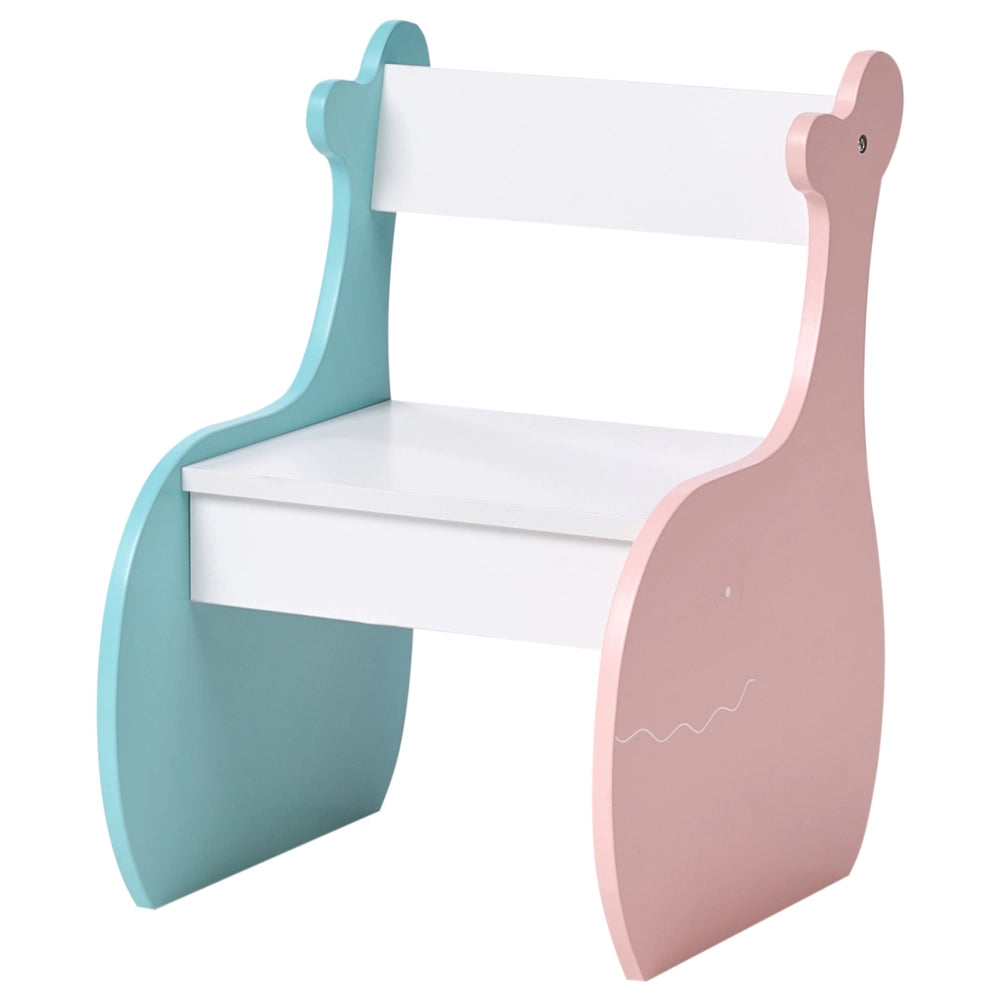 Set da tavolo per bambini a 2 posti con sedie Tavolo multicolore in MDF con lavagna da tavolo Camera dei bambini