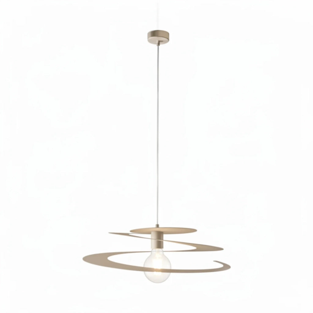 Sospensione Spring 1 Luce Tortora Altezza Regolabile Luceart Design