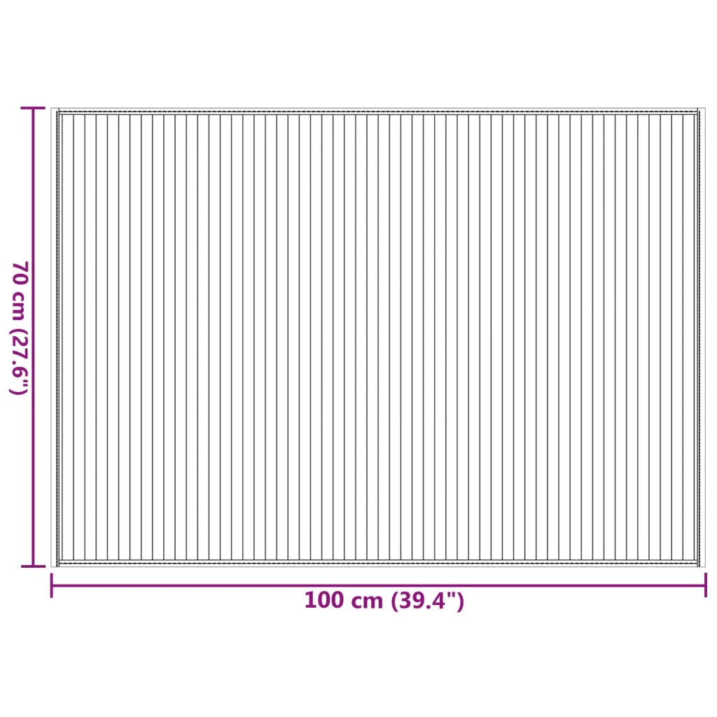 Tappeto Rettangolare Marrone Scuro 70x100 cm in Bambù 376869