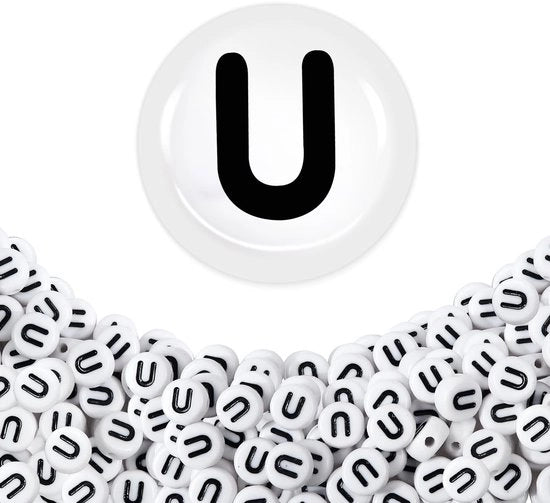 Sierade in Acero - 500 pezzi - Bianco - Acrylo - Lettere in rilievo - Creativo e versatile - 4 x 7 mm