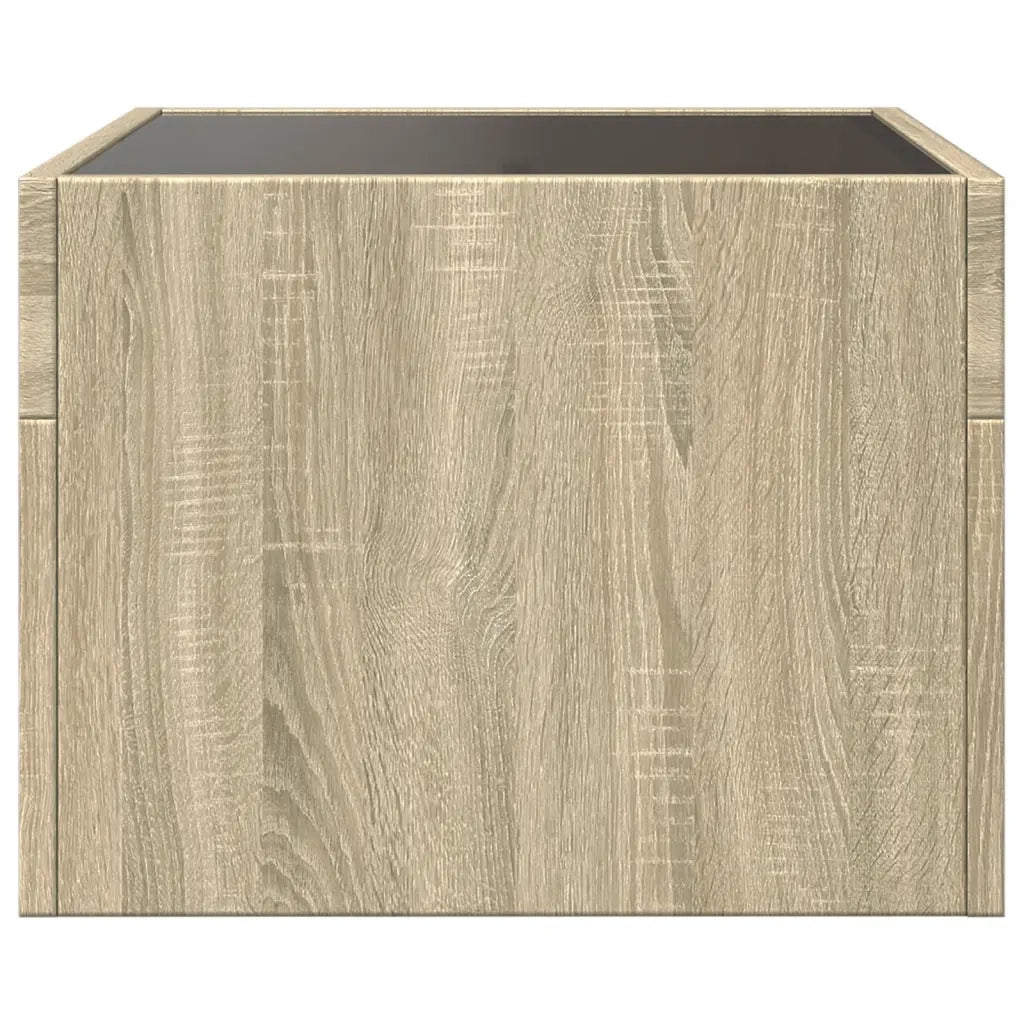Comodino con LED Infinity Rovere Sonoma 40x40x30 cm 3284072