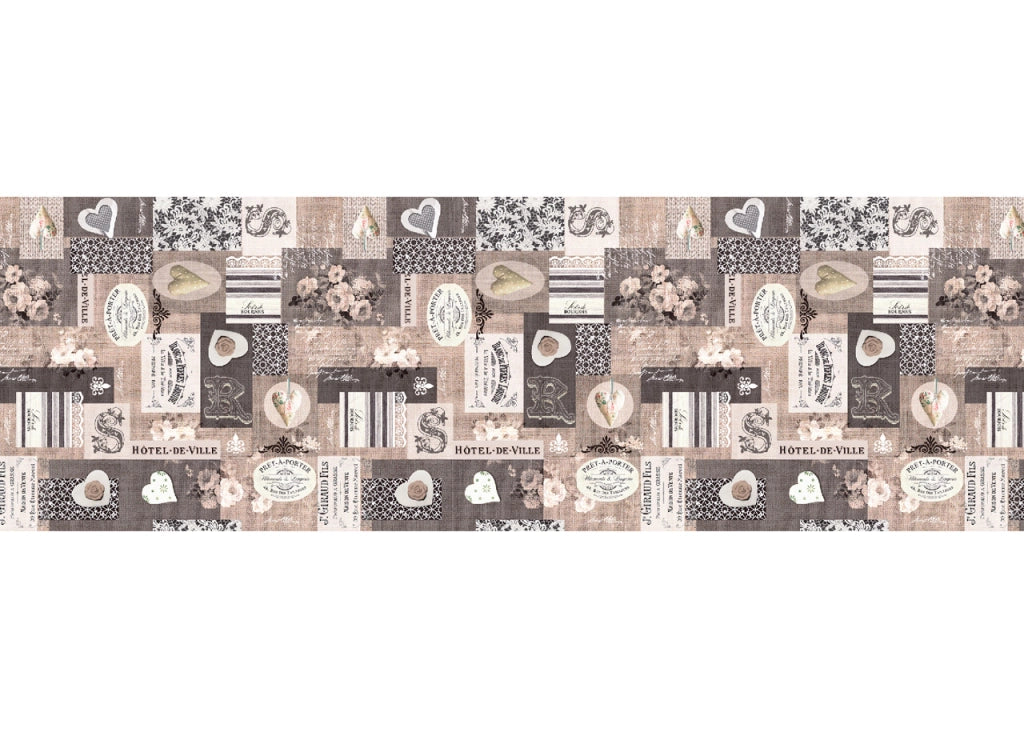 Tappeto Passatoia Antiscivolo Con Stampa Digitale Dis. Couture Paris - 50x115 - Heart&Roses