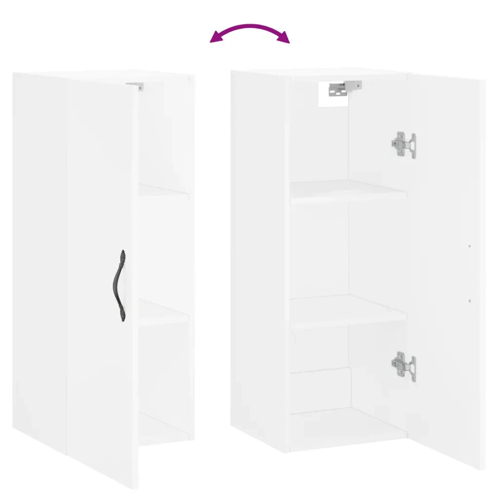 Mobile a Parete Bianco 34,5x34x90 cm in Legno Multistrato 834994